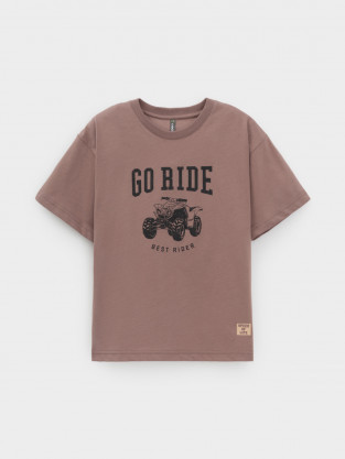 Футболка для мальчика, артикул: КР 302917, цвет: коричневый - 2 фото