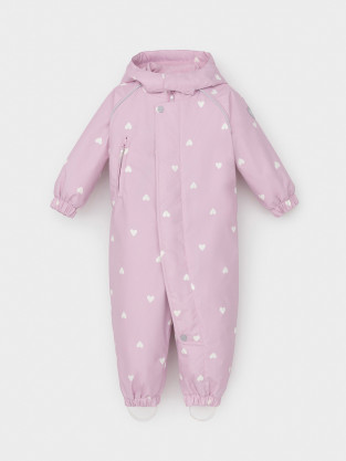 Комбинезоны утепленные для девочки, артикул: ВК 60085/н/47 Ал, цвет: розовый - 2 фото