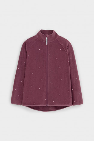 Куртка для девочки, артикул: ФЛ 34011/н/55 ГР, цвет: фиолетовый - 2 фото