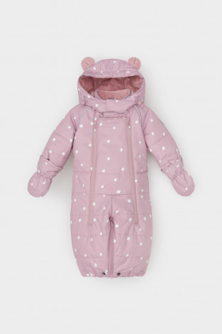 Комбинезоны утепленные для девочки, артикул: ВК 60094/н/5 УЗГ, цвет: светло-розовый - 2 фото