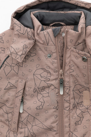 Комбинезоны утепленные для мальчика, артикул: ВК 60041/н/16 Ал, цвет: коричневый - 2 фото