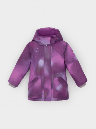 Куртка для девочки, артикул: ВК 38120/н/6 ГР, цвет: фиолетовый - 2 фото
