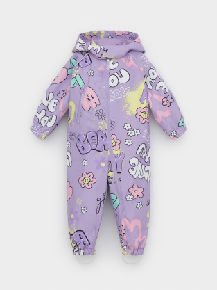 Комбинезоны утепленные для девочки, артикул: ВК 60088/н/16 Ал, цвет: фиолетовый - 2 фото