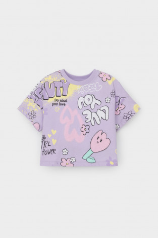 Футболка для девочки, артикул: КР 302695, цвет: фиолетовый - 2 фото