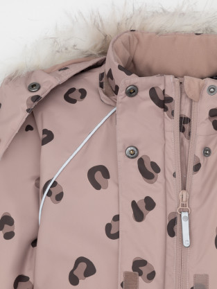 Комбинезоны утепленные для девочки, артикул: ВК 60098/н/12 ГР, цвет: кофейный - 2 фото