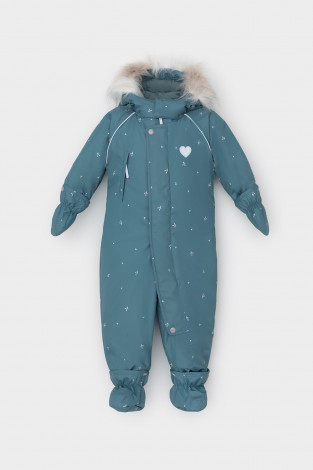 Комбинезоны утепленные для девочки, артикул: ВК 60116/н/3 Ал, цвет: зеленый - 2 фото