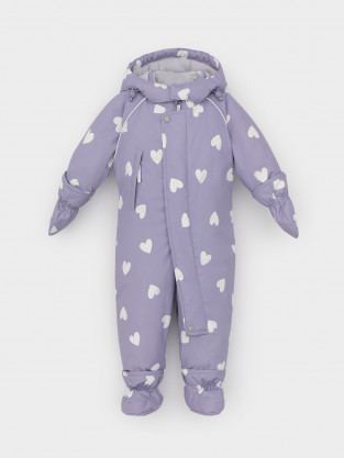 Комбинезоны утепленные для девочки, артикул: ВК 60032/н/59 Ал, цвет: фиолетовый - 2 фото