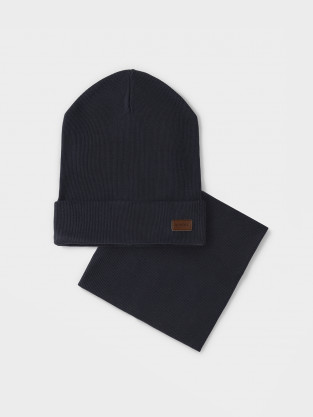 Шапка для мальчика, артикул: К 8149, цвет: темно-синий - 2 фото