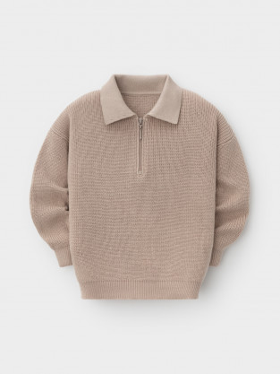 Джемпер для мальчика, артикул: КВ 30175, цвет: бежевый - 2 фото