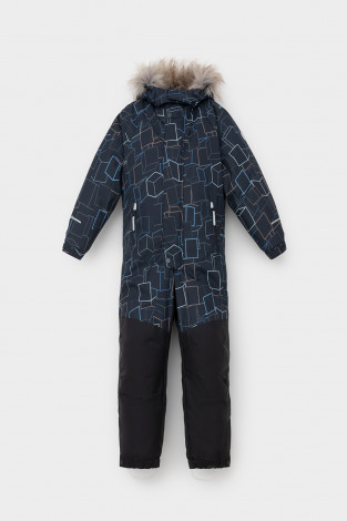 Комбинезоны утепленные для мальчика, артикул: ВК 60120/н/9 ГР, цвет: темно-синий - 2 фото