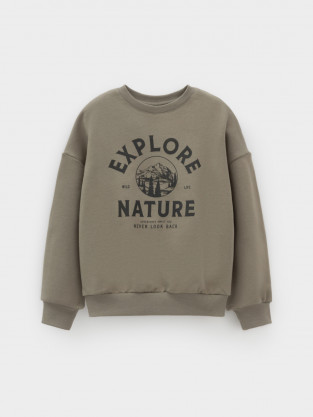 Свитшоты для мальчика, артикул: КР 302782, цвет: хаки - 2 фото