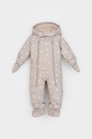 Комбинезоны утепленные для девочки, артикул: ВК 60094/н/6 УЗГ, цвет: коричневый - 2 фото