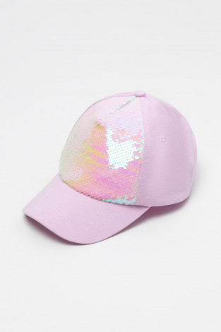 Кепка для девочки, артикул: ТК 80092, цвет: фиолетовый - 2 фото