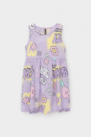 Платье для девочки, артикул: КР 5867, цвет: фиолетовый - 2 фото