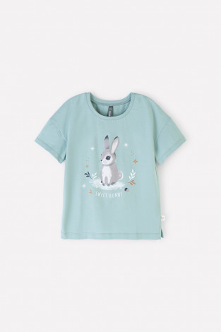 Футболка для девочки, артикул: КР 301912, цвет: голубой - 2 фото