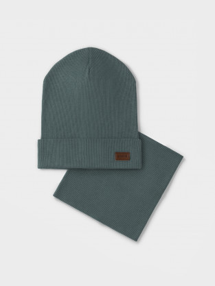 Шапка для мальчика, артикул: К 8149, цвет: зеленый - 2 фото