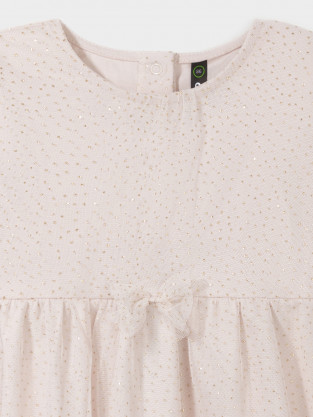 Платье для девочки, артикул: КР 5914, цвет: бежевый - 2 фото