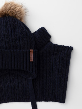 Комплект вязаный для мальчика, артикул: КВ 22014/ш, цвет: синий - 2 фото