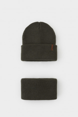 Комплект вязаный для мальчика, артикул: КВ 22016/ш, цвет: зеленый - 2 фото