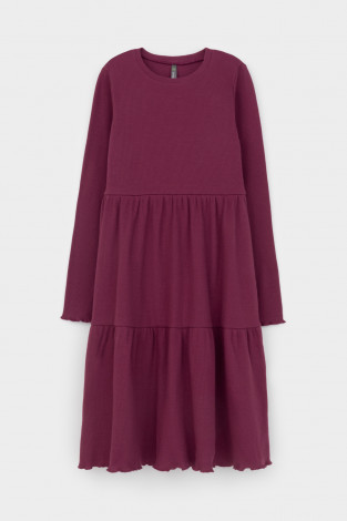 Платье для девочки, артикул: КР 5820, цвет: бордовый - 2 фото