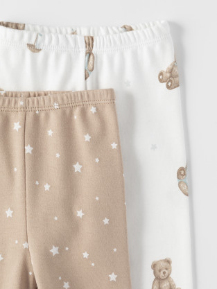 Брюки для новорожденных, артикул: К 400785-2уп, цвет: бежевый - 2 фото