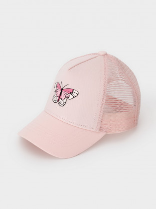 Кепка для девочки, артикул: ТК 80104, цвет: розовый - 2 фото