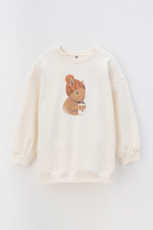 Джемпер для девочки, артикул: КР 302186, цвет: сливки2 - 2 фото