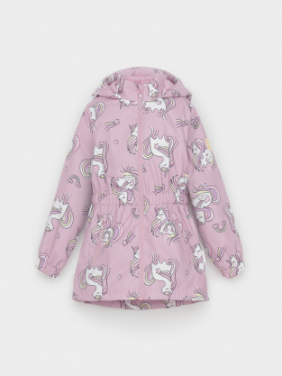 Куртка для девочки, артикул: ВК 32118/н/5 УЗГ, цвет: розовый - 2 фото