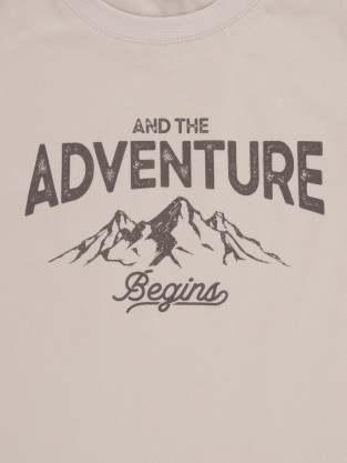 Футболка для мальчика, артикул: К 301914, цвет: бежевый - 2 фото