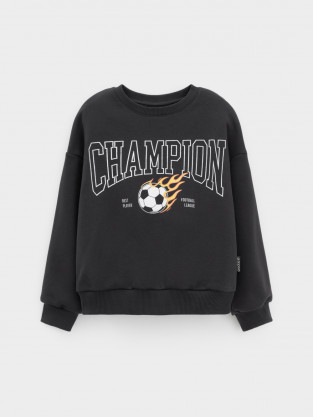 Свитшоты для мальчика, артикул: КР 302843, цвет: темно-серый - 2 фото