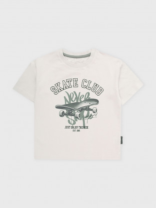 Футболка для мальчика, артикул: КР 302981, цвет: светло-бежевый - 2 фото