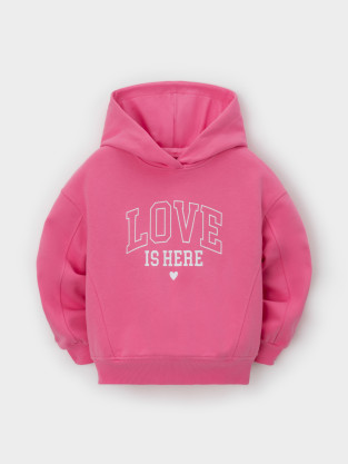 Худи для девочки, артикул: КР 302811, цвет: ярко-розовый - 2 фото