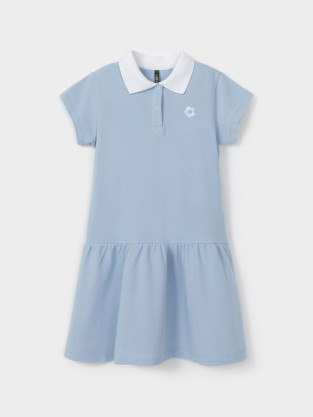 Платье для девочки, артикул: КР 5973, цвет: голубой - 2 фото
