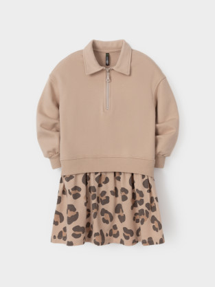 Платье для девочки, артикул: КР 5962, цвет: бежевый - 2 фото