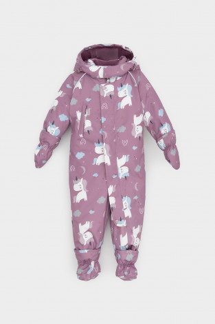 Комбинезоны утепленные для девочки, артикул: ВК 60113/н/6 УЗГ, цвет: фиолетовый - 2 фото