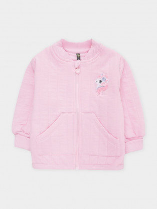 Жакет для девочки, артикул: КР 302965, цвет: светло-розовый - 2 фото