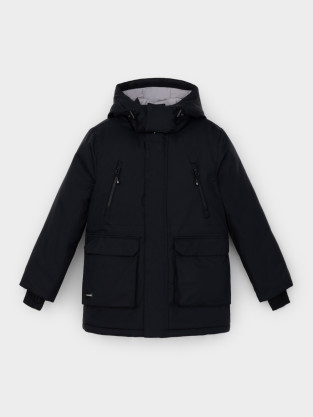 Куртки для мальчика, артикул: ВК 36108/2 ГР, цвет: черный - 2 фото