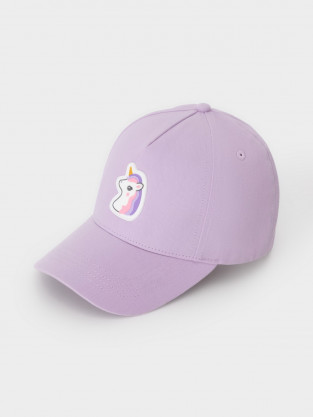 Кепка для девочки, артикул: ТК 80103, цвет: фиолетовый - 2 фото