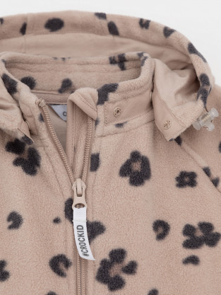 Комбинезон для девочки, артикул: ФЛ 60009/н/2 ГР, цвет: светло-бежевый - 2 фото