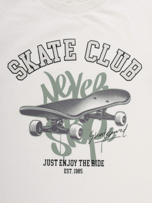 Футболка для мальчика, артикул: КР 302981-1, цвет: светло-бежевый - 2 фото