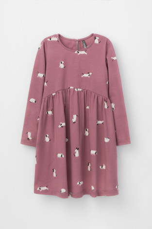 Платье для девочки, артикул: К 5775, цвет: бордовый - 2 фото