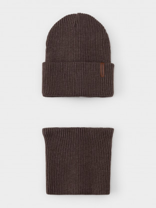 Комплекты вязаные, артикул: КВ 22019, цвет: коричневый - 2 фото