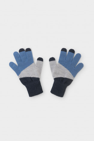 Перчатки для мальчика, артикул: КВ 10014, цвет: синий - 2 фото