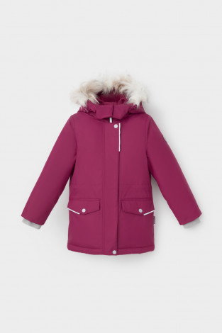 Куртка для девочки, артикул: ВК 38112/2 ГР, цвет: фиолетовый - 2 фото