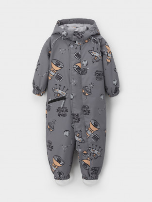 Комбинезоны утепленные для мальчика, артикул: ВК 60134/н/3 Ал, цвет: серый - 2 фото