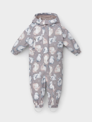 Комбинезоны утепленные для девочки, артикул: ВК 60085/н/55 Ал, цвет: кофейный - 2 фото