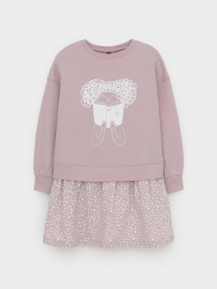 Платье для девочки, артикул: КР 5835, цвет: розовый - 2 фото