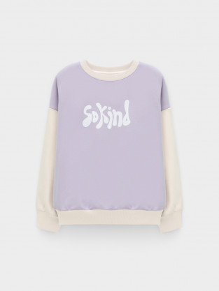Свитшоты для девочки, артикул: КР 302879, цвет: фиолетовый - 2 фото