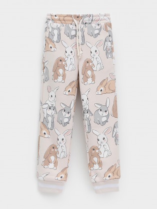 Брюки для девочки, артикул: КР 400885, цвет: бежевый - 2 фото