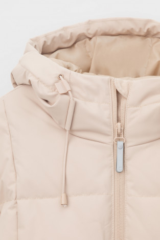 Пальто для девочки, артикул: ВК 34068/1 УЗГ, цвет: светло-бежевый - 2 фото